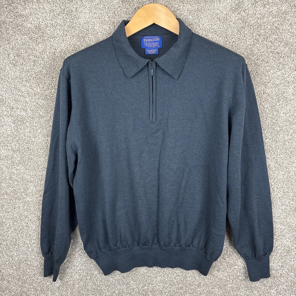 Pendleton Men's Zip Up Sweater - Dark Gray